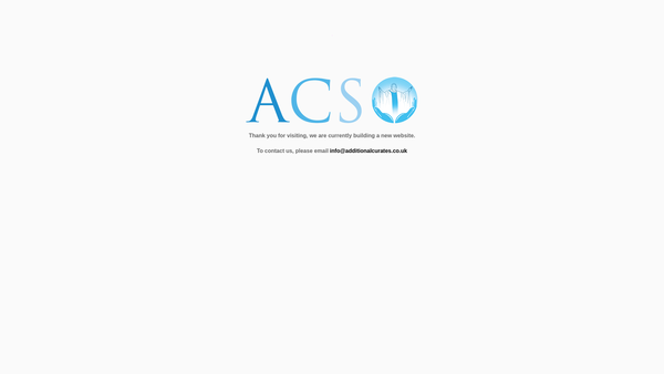 Screenshot of the Additional Curates Society website