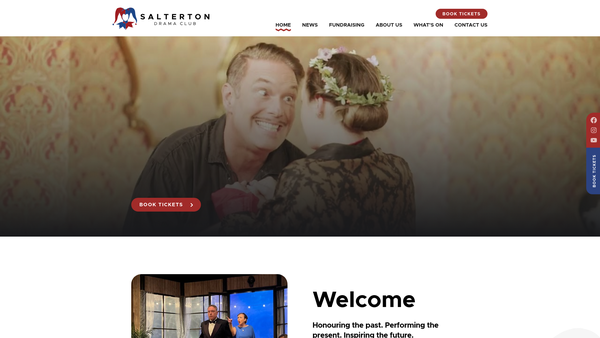 Screenshot of the Salterton Drama Club website