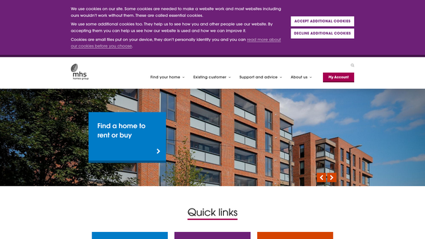 Screenshot of the The Lord Kitchener Memorial Homes Trust website