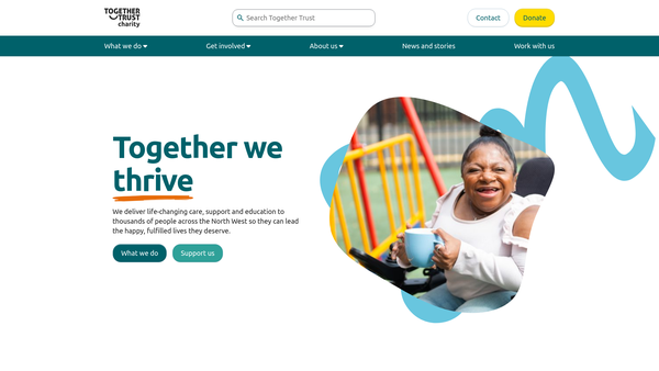 Screenshot of the The Together Trust website