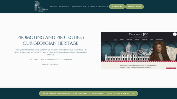 Screenshot of the The Georgian Group website