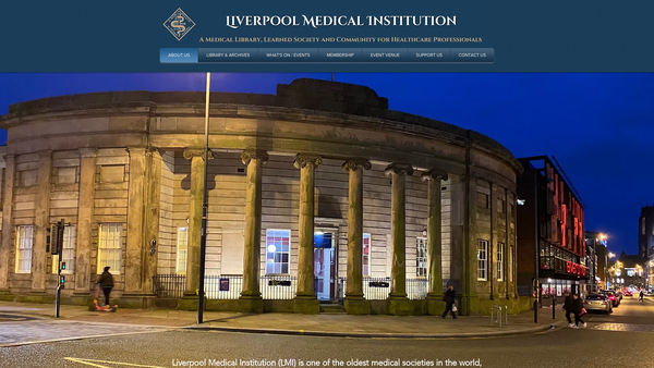 Screenshot of the Liverpool Medical Institution website