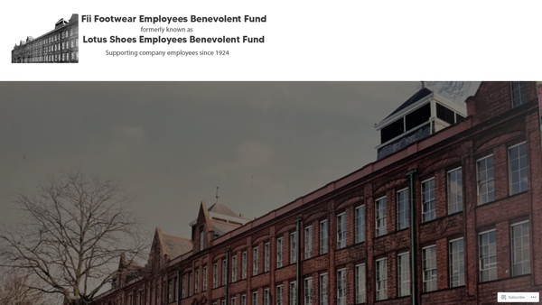 Screenshot of the Fii Footwear Management Limited Employees Benevolent Fund website