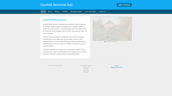 Screenshot of the Leanora Messel Memorial Hall website