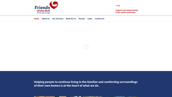 Screenshot of the Friends Of The Sick (Chevrat Bikkur Cholim) website