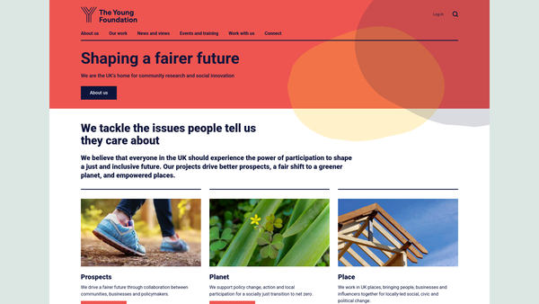 Screenshot of the Institute Of Community Studies website