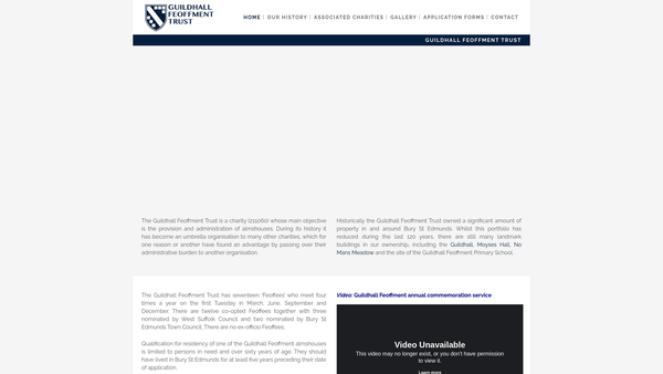 Screenshot of the Guildhall Feoffment website