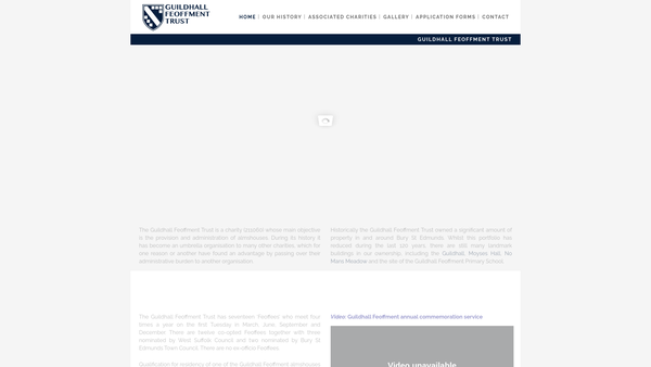 Screenshot of the Doctor Clopton's Charity website