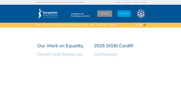 Screenshot of the Soroptimist International Great Britain And Ireland - Emergency Relief Fund website