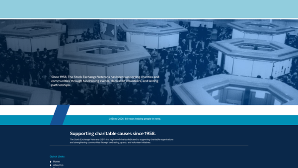 Screenshot of the The Stock Exchange Veterans website