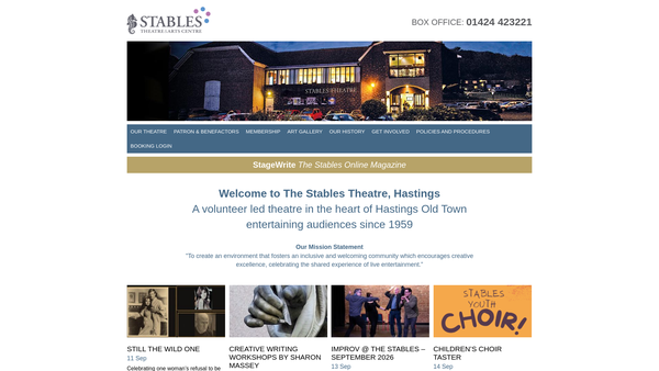Screenshot of the The Stables Trust Limited website