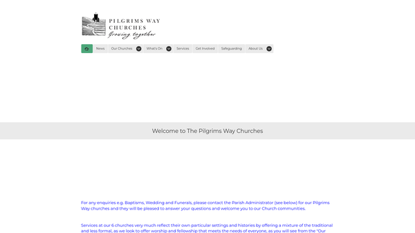 Screenshot of the The Church Estate website