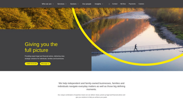 Screenshot of the The Gilfrere Fund website