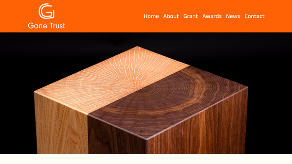 Screenshot of the The Gane Charitable Trust website