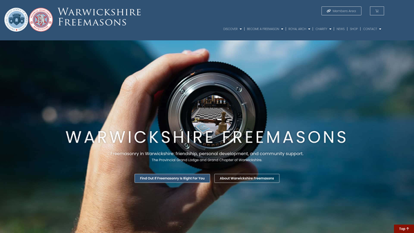 Screenshot of the The Warwickshire Masonic Charitable Association Limited website
