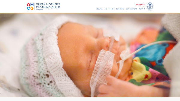 Screenshot of the Queen Mother's Clothing Guild website