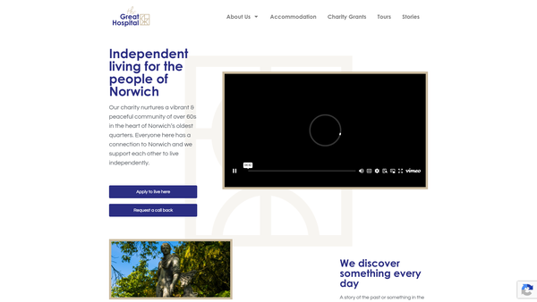 Screenshot of the Great Hospital website