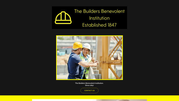 Screenshot of the Builders' Benevolent Institution website