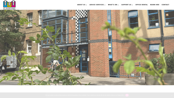 Screenshot of the St Hilda's East website