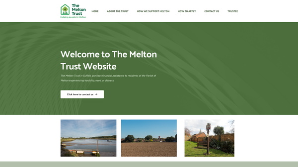 Screenshot of the The Melton Trust website