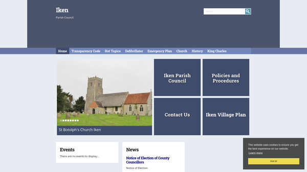 Screenshot of the The Town Estate website