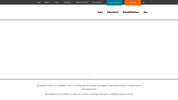 Screenshot of the John Grooms website