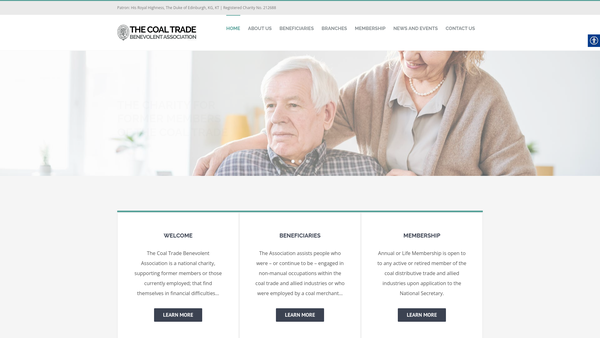 Screenshot of the Coal Trade Benevolent Association website