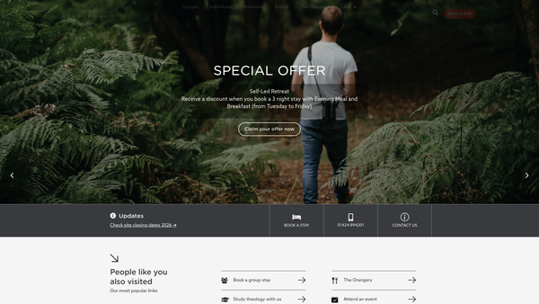 Screenshot of the Ashburnham Christian Trust website