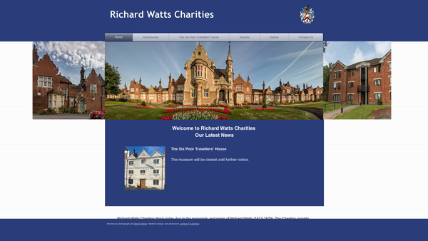 Screenshot of the Richard Watts And The City Of Rochester Almshouse Charities website