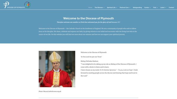 Screenshot of the Plymouth Diocesan Trust website