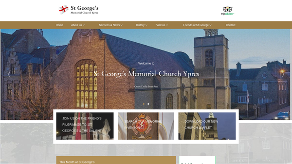 Screenshot of the The Friends Of St George's Memorial Church Ypres website