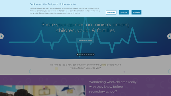 Screenshot of the Scripture Union website