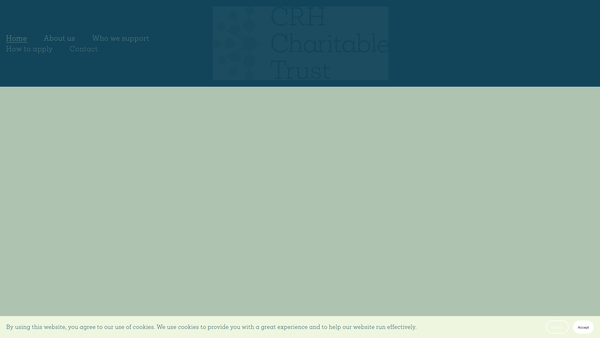 Screenshot of the Crh Charitable Trust website