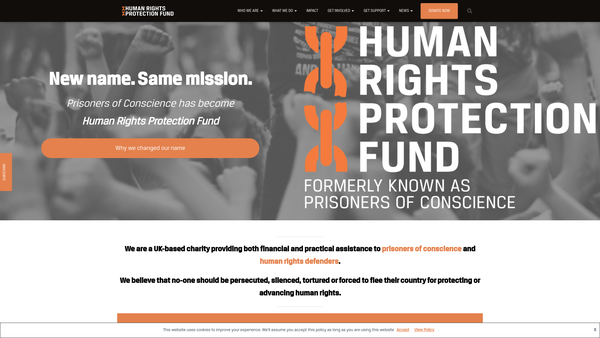 Screenshot of the Human Rights Protection Fund website