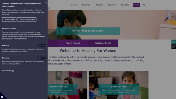 Screenshot of the The Mary Curzon Charity For Women Workers Commonly Known As The Mary Curzon Housing Trust website