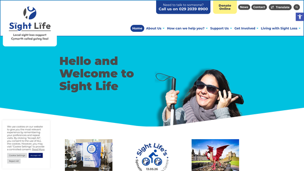 Screenshot of the The Cardiff Institute For The Blind, Incorporated website