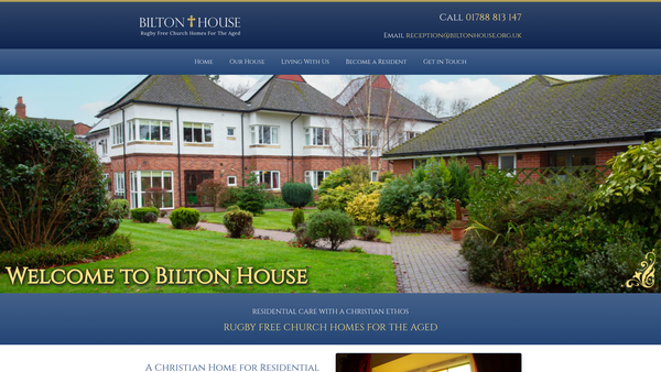 Screenshot of the The Rugby Free Church Homes For The Aged website