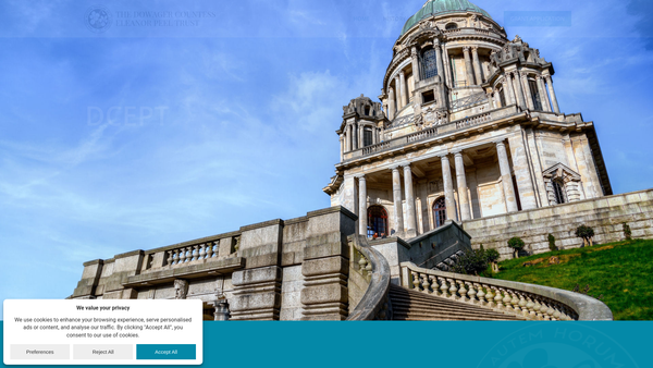 Screenshot of the The Dowager Countess Eleanor Peel Trust website
