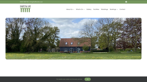 Screenshot of the The Weston Longville, Morton On The Hill And Attlebridge Hall For All website