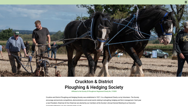 Screenshot of the The Cruckton And District Ploughing And Hedging Society website