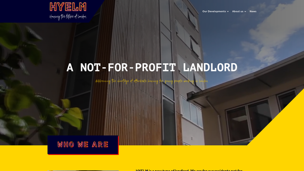 Screenshot of the Hyelm website