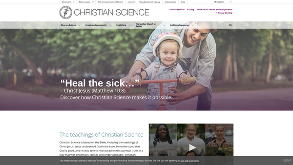 Screenshot of the The Christian Science Trust In Great Britain website