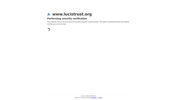 Screenshot of the The Lucis Trust website