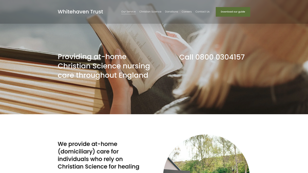 Screenshot of the Whitehaven Trust Limited website
