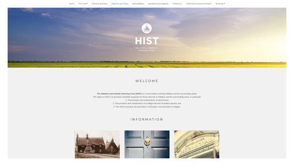 Screenshot of the The Hallaton And Isabella Stenning Trust website