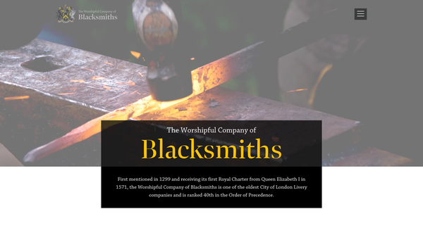Screenshot of the The Worshipful Company Of Blacksmiths Charitable Trust website