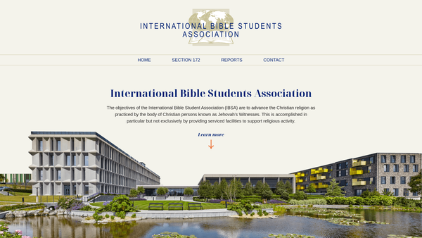 Screenshot of the International Bible Students Association website
