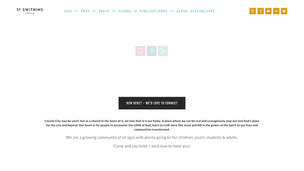 Screenshot of the St. Swithin's Church Lands Trust website