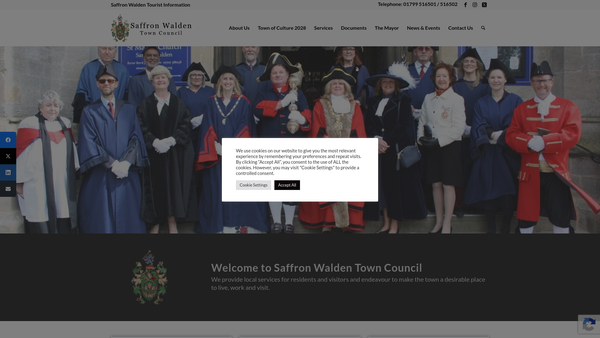 Screenshot of the The Alderman's House Charity website