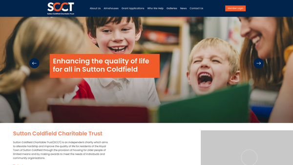 Screenshot of the Sutton Coldfield Charitable Trust website